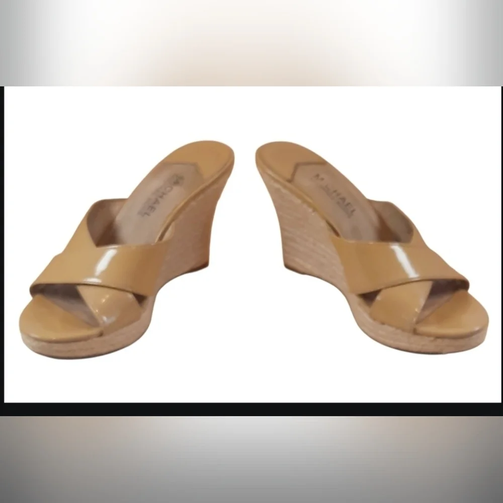 Michael Kors Kami open toe espadrille mule nude Size 6 medium